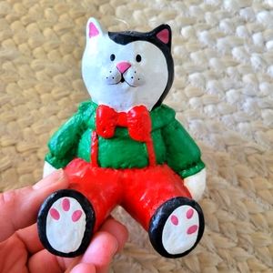 Rare‎ Vintage Department 56 Handpainted Cat Ornament